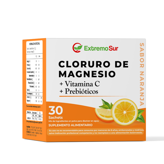 Cloruro de Magnesio Sabor Naranja 30 Sachets